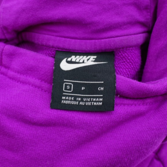 Nike Purple Small‎ Long Sleeved Pockets Cowl Sweater Hooded Cotton Polyester - Picture 6 of 7